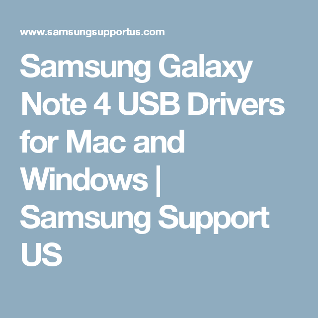 samsung galaxy note 4 usb driver for mac